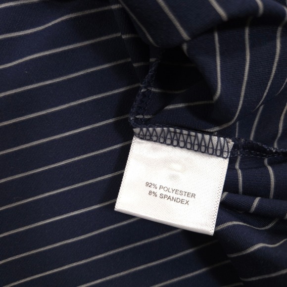 Peter Millar Summer Comfort Polo Shirt Mens XL Navy Striped Maryland Club Open - Picture 8 of 8